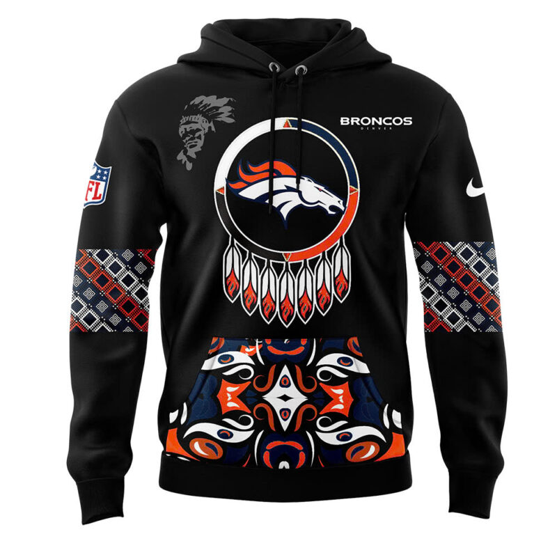 Men's Nike Denver Broncos 2024 Native American Heritage Month Premium Limited Pullover Hoodie - Image 2