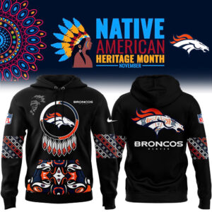 Men's Nike Denver Broncos 2024 Native American Heritage Month Premium Limited Pullover Hoodie