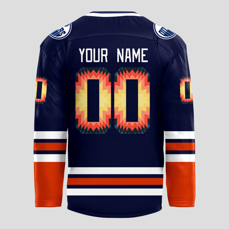 Edmonton Oilers x Indigenous Celebration 2024 Personalized Jersey - Image 3