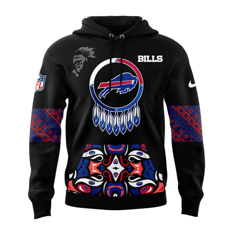 Men's Nike Buffalo Bills 2024 Native American Heritage Month Premium Limited Pullover Hoodie - Image 2