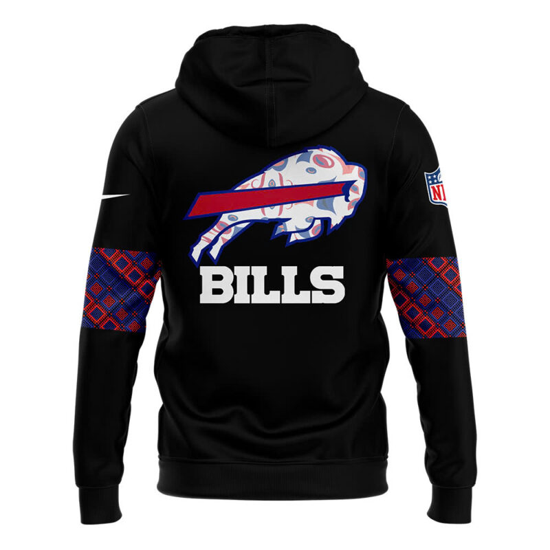 Men's Nike Buffalo Bills 2024 Native American Heritage Month Premium Limited Pullover Hoodie - Image 3