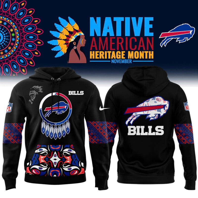 Men's Nike Buffalo Bills 2024 Native American Heritage Month Premium Limited Pullover Hoodie