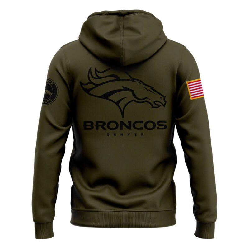 Men’s Denver Broncos Nike Camo 2024 Salute to Service Club Fleece Pullover Hoodie - Image 3