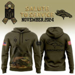 Men’s Denver Broncos Nike Camo 2024 Salute to Service Club Fleece Pullover Hoodie