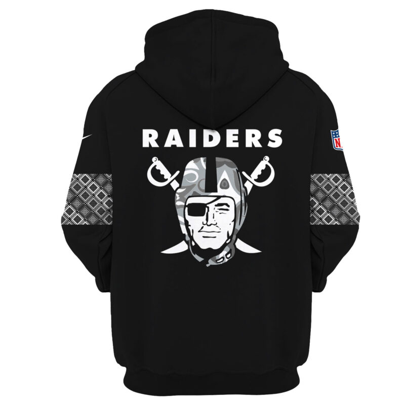 Women’s Nike Las Vegas Raiders 2024 Native American Heritage Month Premium Limited Pullover Hoodie - Image 3