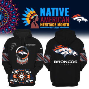Women’s Nike Denver Broncos 2024 Native American Heritage Month Premium Limited Pullover Hoodie