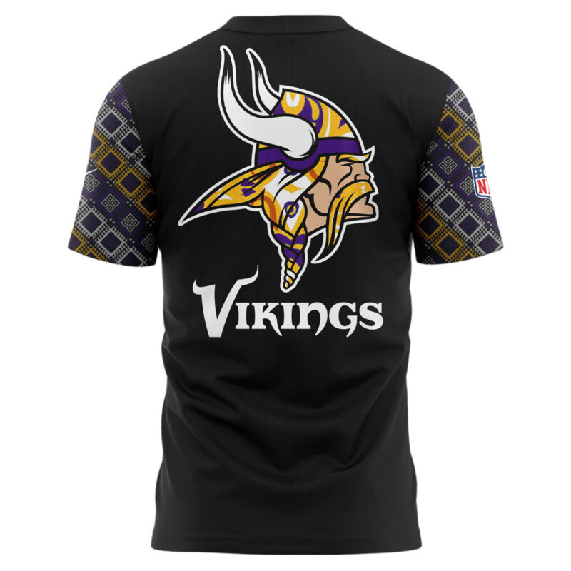 Minnesota Vikings NFL 2024 Native American Heritage Month Premium Limited Tee - Image 3