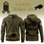 Men’s Buffalo Bills Nike Camo 2024 Salute to Service Club Fleece Pullover Hoodie V3
