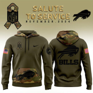 Men’s Buffalo Bills Nike Camo 2024 Salute to Service Club Fleece Pullover Hoodie V3