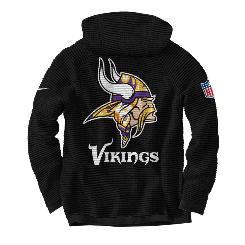 Unisex’s Nike Minnesota Vikings NFL 2024 Native American Heritage Month Premium Limited Waffle Hoodie - Image 3