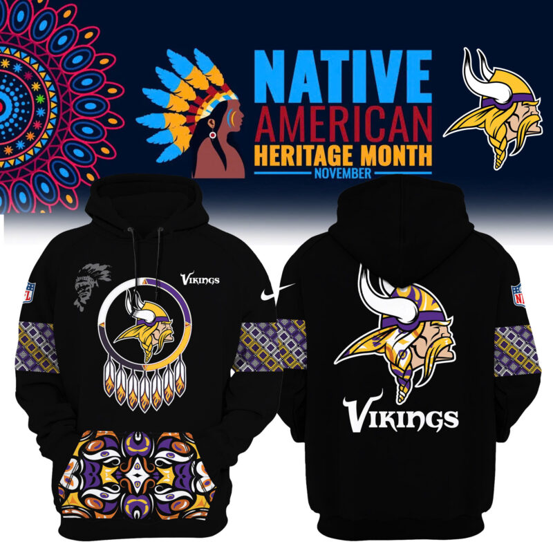 Women’s Nike Minnesota Vikings NFL 2024 Native American Heritage Month Premium Limited Pullover Hoodie