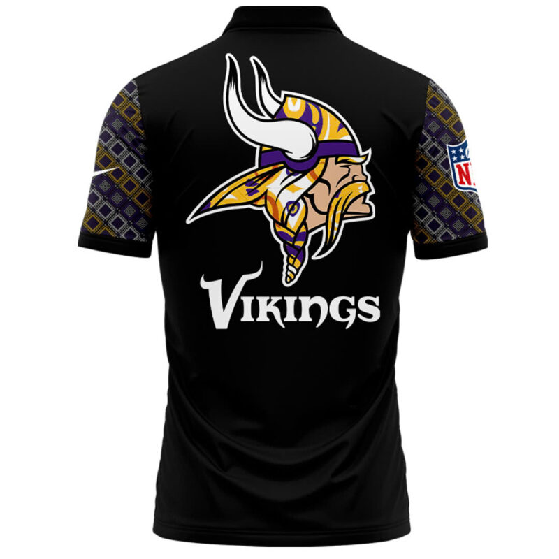Minnesota Vikings NFL 2024 Native AmeriQNn Heritage Month Premium Limited Polo - Image 3