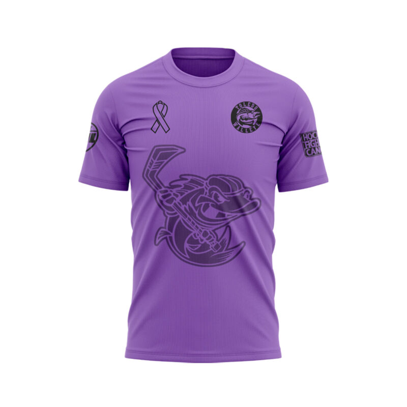 Toledo Walleye x Hockey Fights Cancer 2024 T shirt - Image 2