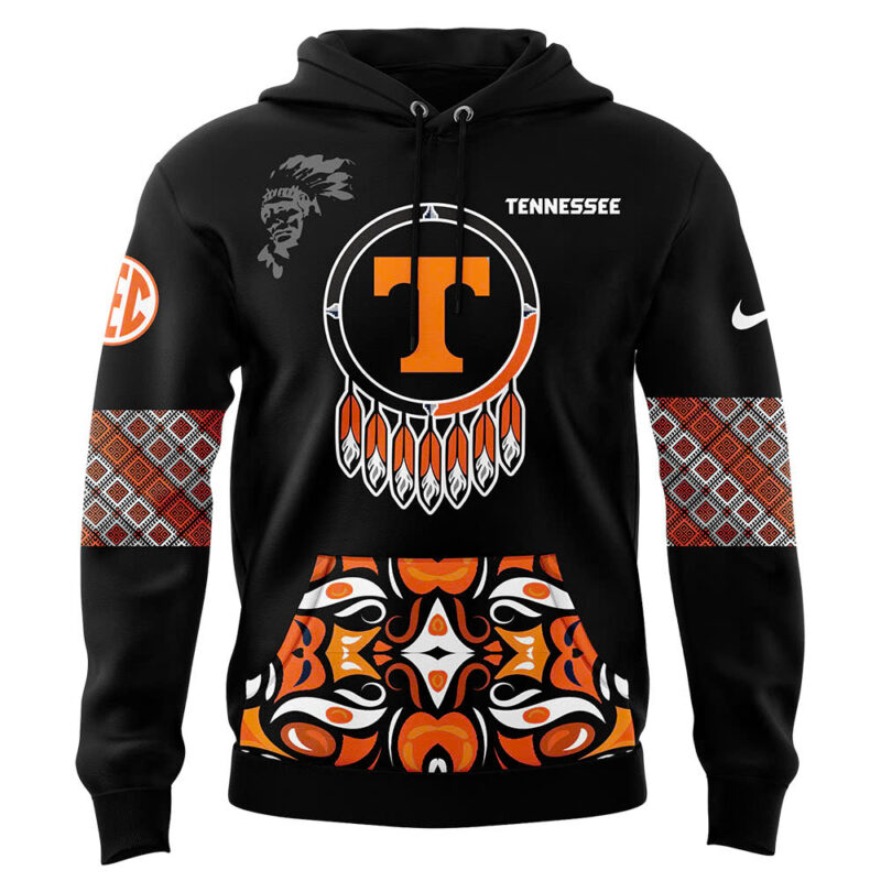 Men’s Nike Tennessee Volunteers 2024 Native American Heritage Month Premium Limited Pullover Hoodie - Image 2