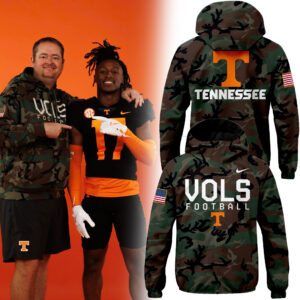 Limited Tennessee Football Nike Camo 2024 Salute to Service Club Fleece Pullover Wind Jacket