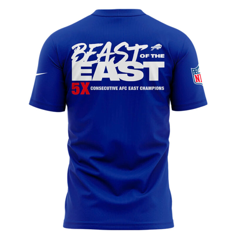 Buffalo Bills 2024 AFC East Division Champions "BEAST OF THE EAST" Tee - Image 2