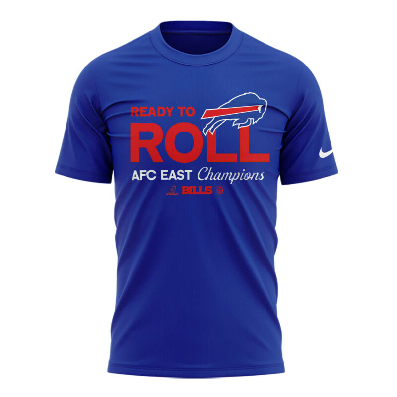 Buffalo Bills Nike 2024 AFC East Division Champions Locker Room Trophy Collection Tee (Blue, Red, Gray, Black) - Image 2