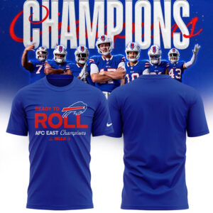 Buffalo Bills Nike 2024 AFC East Division Champions Locker Room Trophy Collection Tee (Blue, Red, Gray, Black)