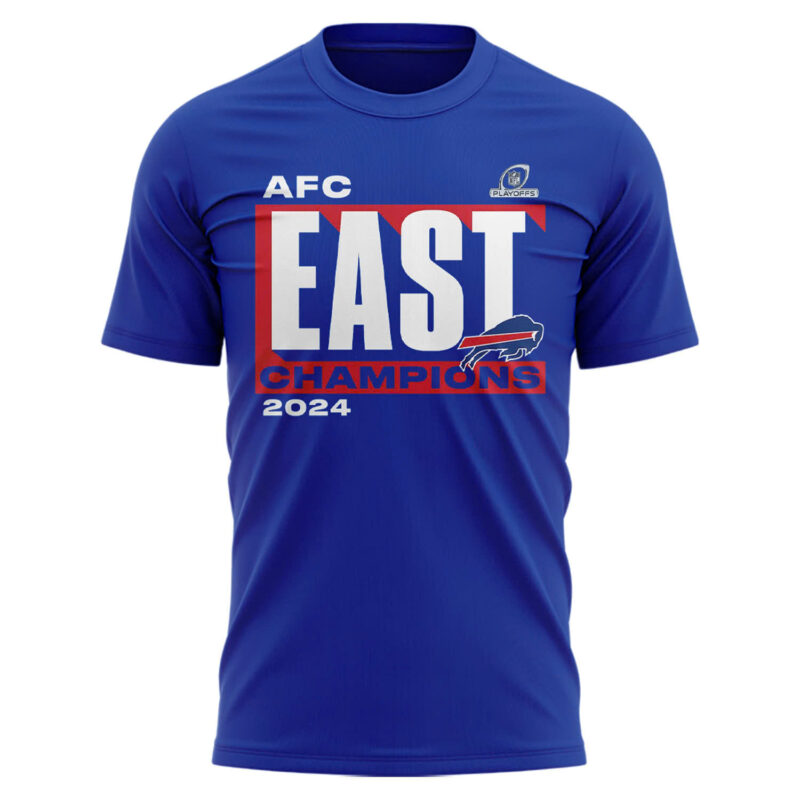 Buffalo Bills Fanatics Royal 2024 AFC East Division Champions Conquer Tee (Blue, Red, Gray, Black) - Image 2