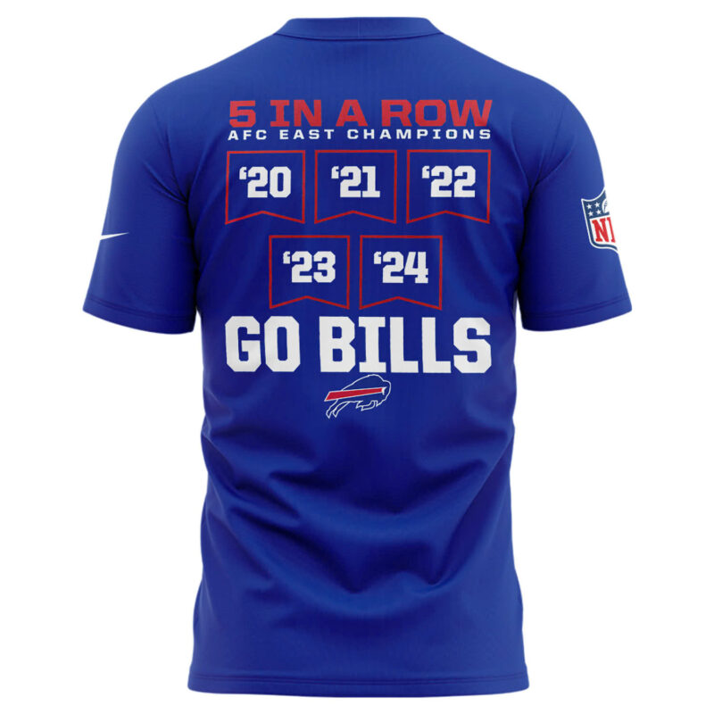 Buffalo Bills Nike 2024 AFC East Division Champions Tee (Blue, Red, Gray, Black) - Image 3