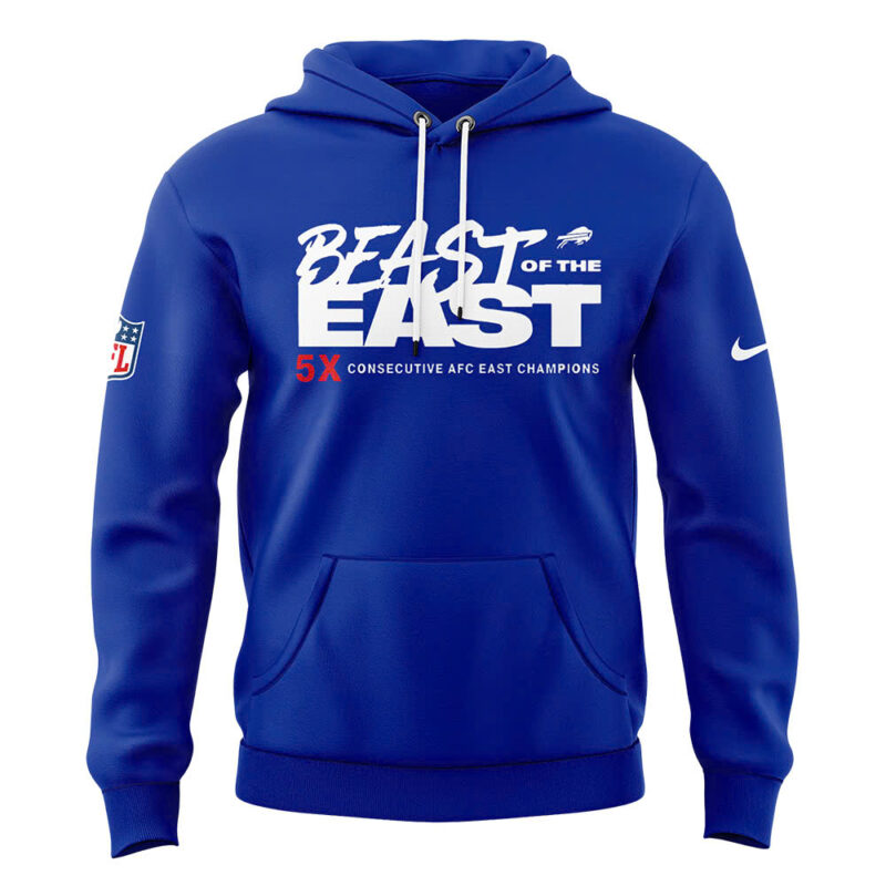 Buffalo Bills Nike 2024 AFC East Division Champions Hoodie (Blue, Red, Gray, Black) - Image 2