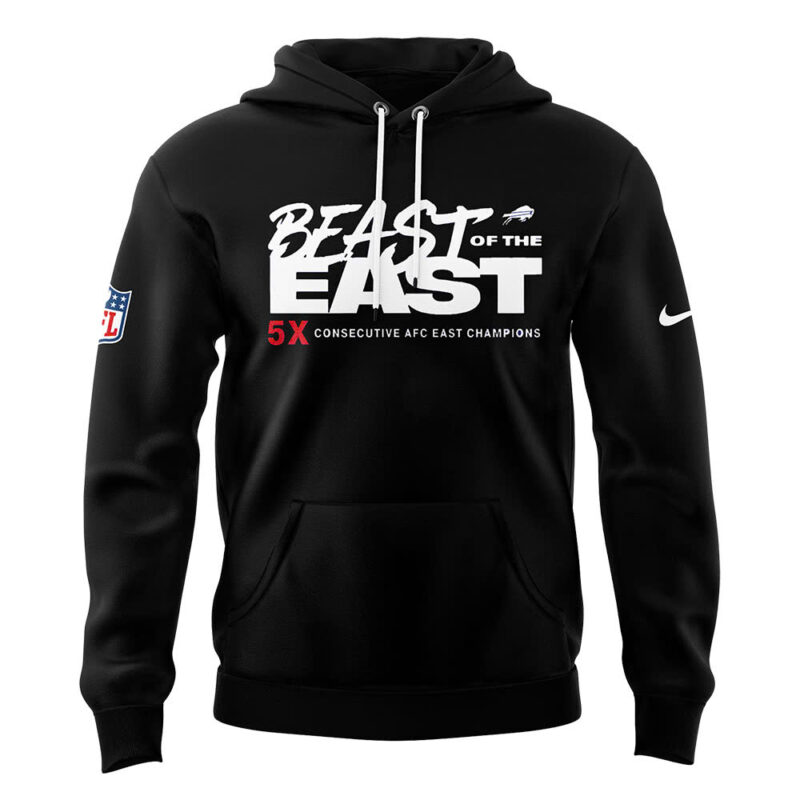 Buffalo Bills Nike 2024 AFC East Division Champions Hoodie (Blue, Red, Gray, Black) - Image 5