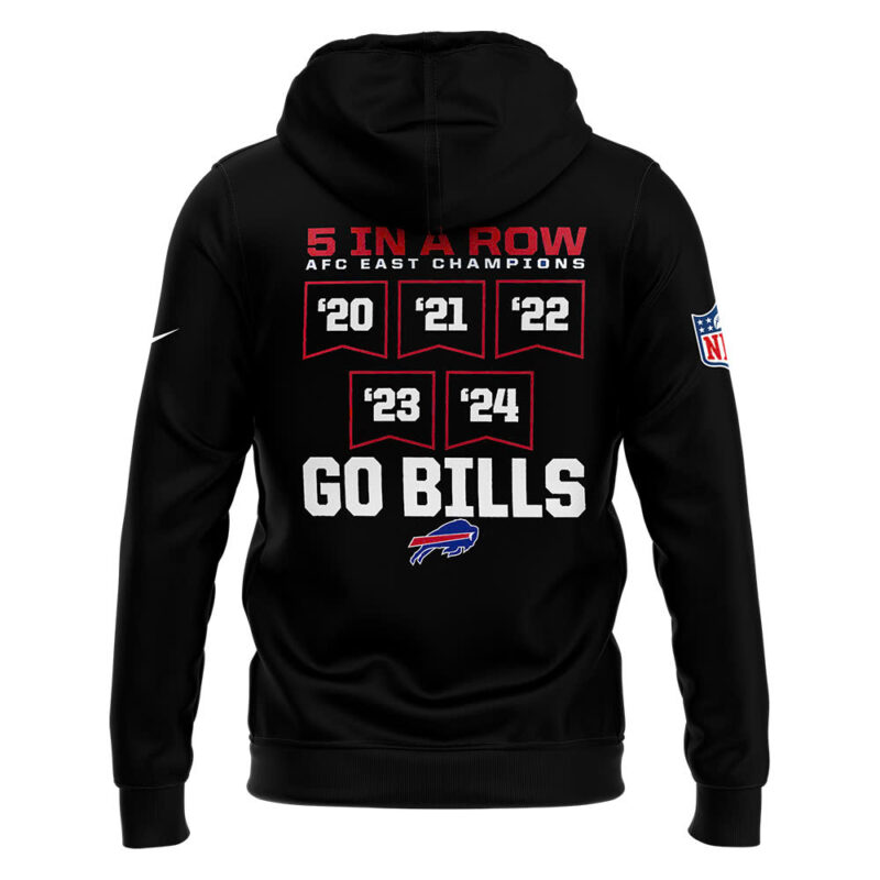 Buffalo Bills Nike 2024 AFC East Division Champions Hoodie (Blue, Red, Gray, Black) - Image 6