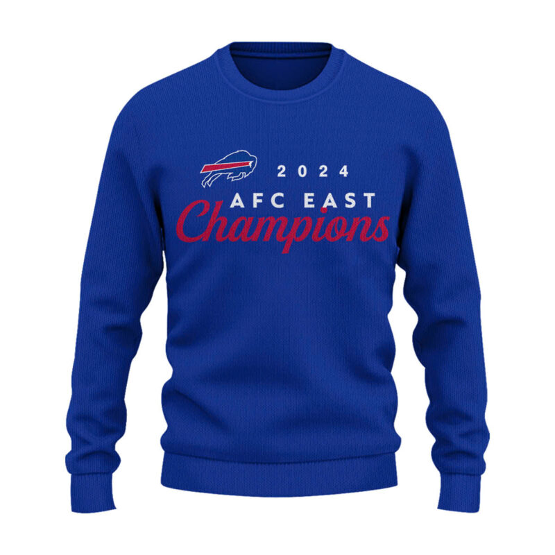 Buffalo Bills Nike 2024 AFC East Division Champions Sweater (Blue, Red, Gray, Black) - Image 2