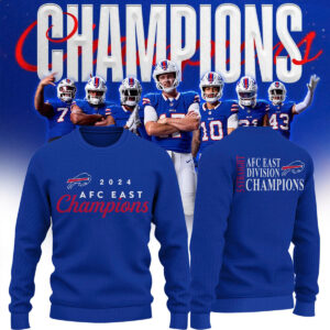 Buffalo Bills Nike 2024 AFC East Division Champions Sweater (Blue, Red, Gray, Black)