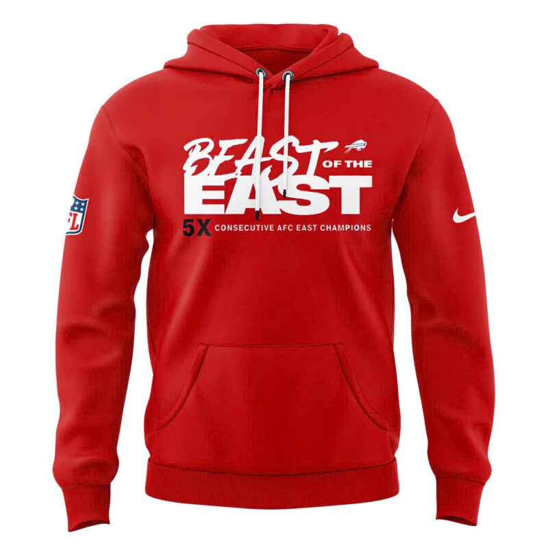 Buffalo Bills Nike 2024 AFC East Division Champions Hoodie (Blue, Red, Gray, Black) - Image 8