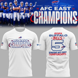 Buffalo Bills 5 Straight AFC East Division Champions T-Shirt