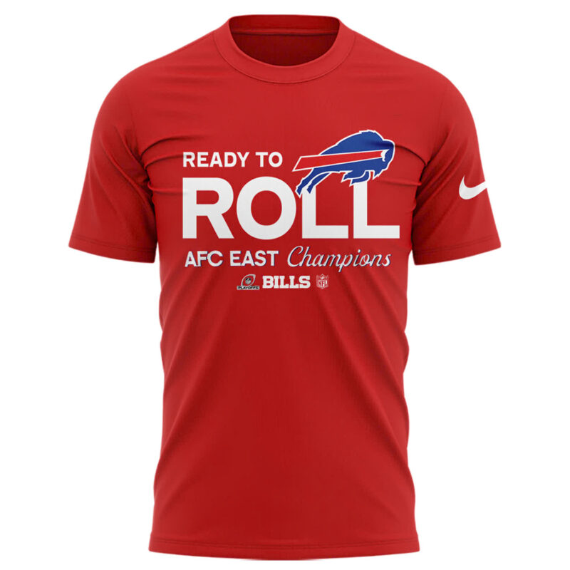 Buffalo Bills Nike 2024 AFC East Division Champions Locker Room Trophy Collection Tee (Blue, Red, Gray, Black) - Image 5