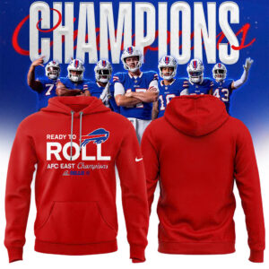 Buffalo Bills Nike Heather Gray 2024 AFC East Division Champions Locker Room Trophy Collection Pullover Hoodie (Blue, Red, Gray, Black)