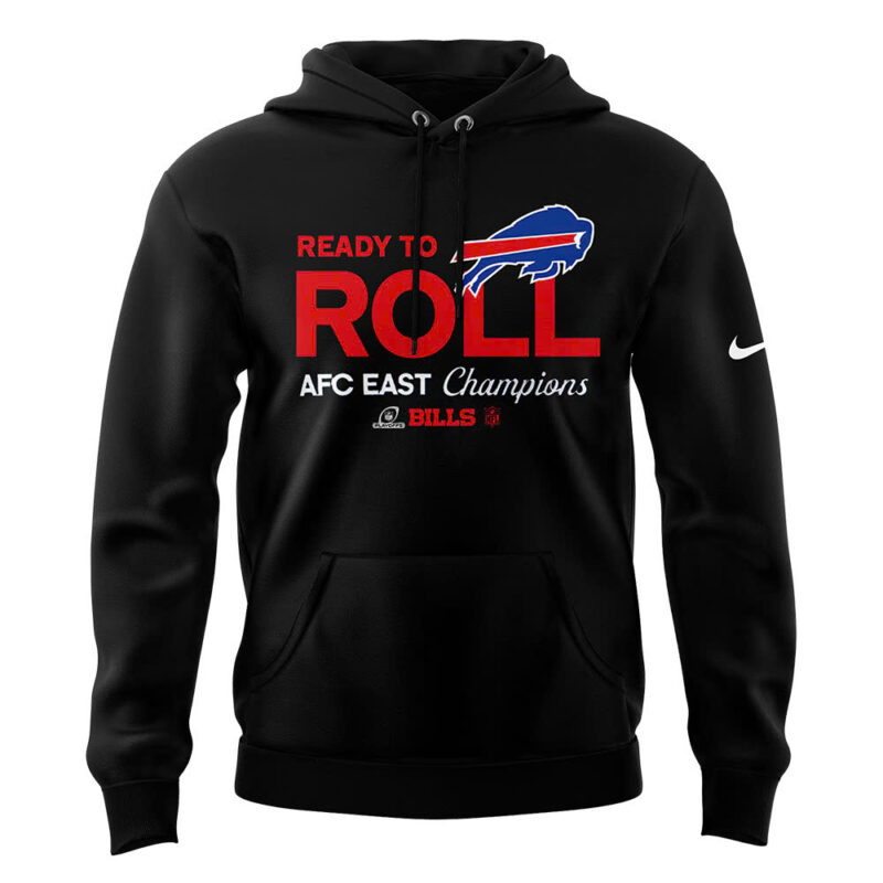 Buffalo Bills Nike Heather Gray 2024 AFC East Division Champions Locker Room Trophy Collection Pullover Hoodie (Blue, Red, Gray, Black) - Image 5