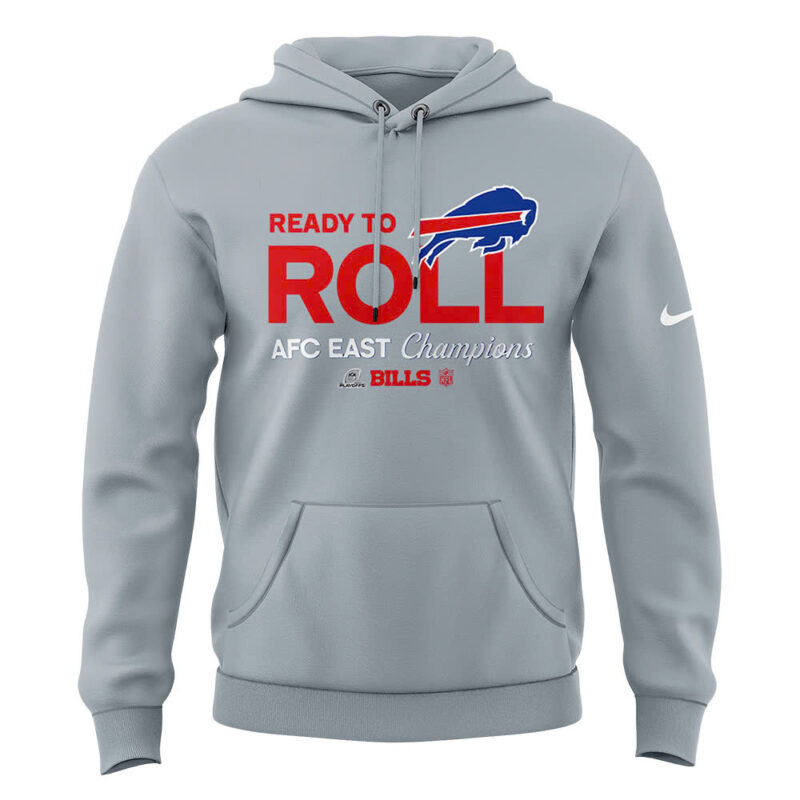 Buffalo Bills Nike Heather Gray 2024 AFC East Division Champions Locker Room Trophy Collection Pullover Hoodie (Blue, Red, Gray, Black) - Image 11