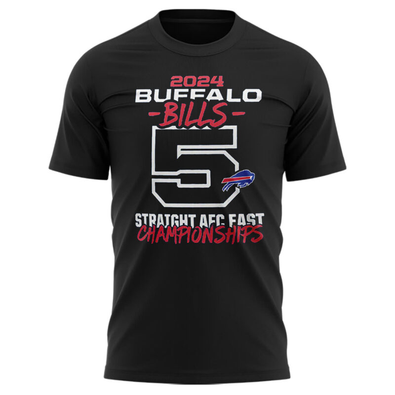 Fanatics Buffalo Bills 5 Straight AFC East Division Champions Tee (Blue, Red, Gray, Black) - Image 8