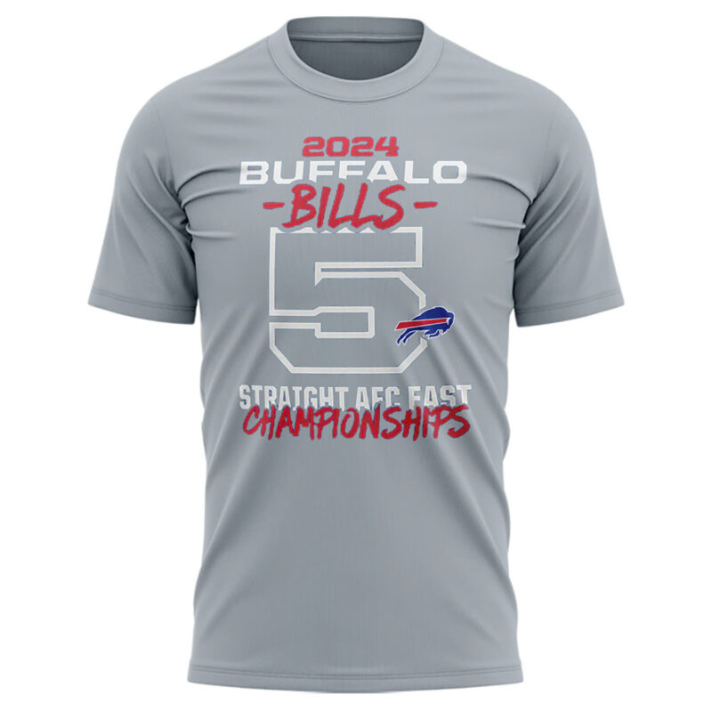 Fanatics Buffalo Bills 5 Straight AFC East Division Champions Tee (Blue, Red, Gray, Black) - Image 11