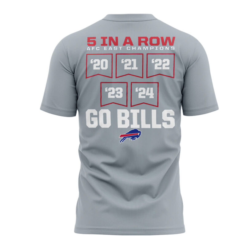 Fanatics Buffalo Bills 5 Straight AFC East Division Champions Tee (Blue, Red, Gray, Black) - Image 12