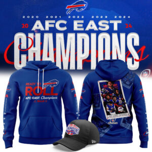 Buffalo Bills Nike 2024 AFC East Division Champions Premium Limited Pullover Hoodie V3