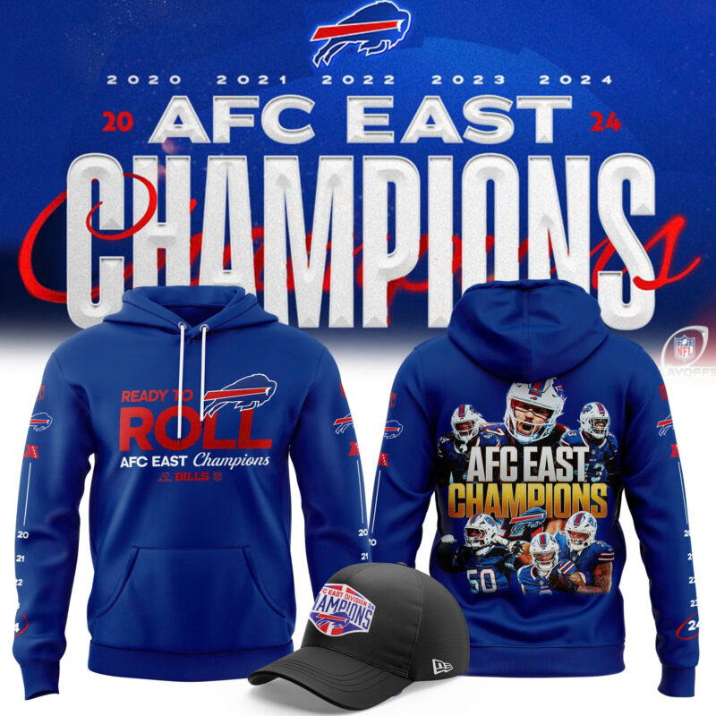 Buffalo Bills Nike 2024 AFC East Division Champions Premium Limited Pullover Hoodie V5