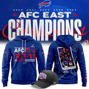Buffalo Bills Nike 2024 AFC East Division Champions Premium Limited Pullover Hoodie V6