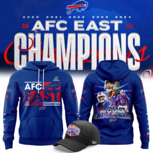 Buffalo Bills Nike 2024 AFC East Division Champions Premium Limited Pullover Hoodie V7