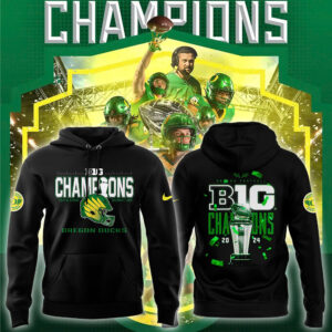 Oregon Ducks 2024 Big Ten Football Conference Champions Premium Edition Hoodie