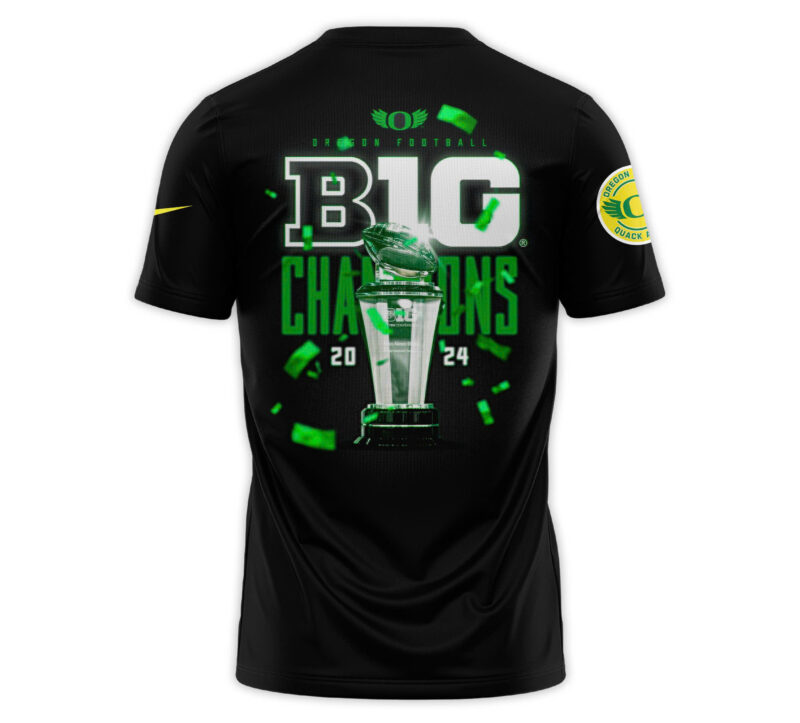 Oregon Ducks 2024 Big Ten Football Conference Champions Tshirt - Image 2