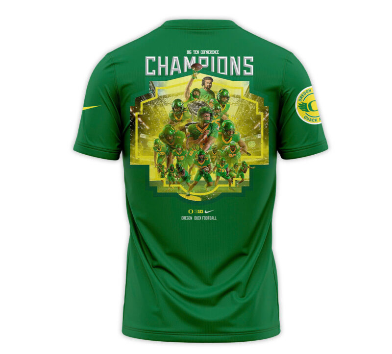 Oregon Ducks 2024 Big Ten Football Conference Champions Tshirt - Image 3