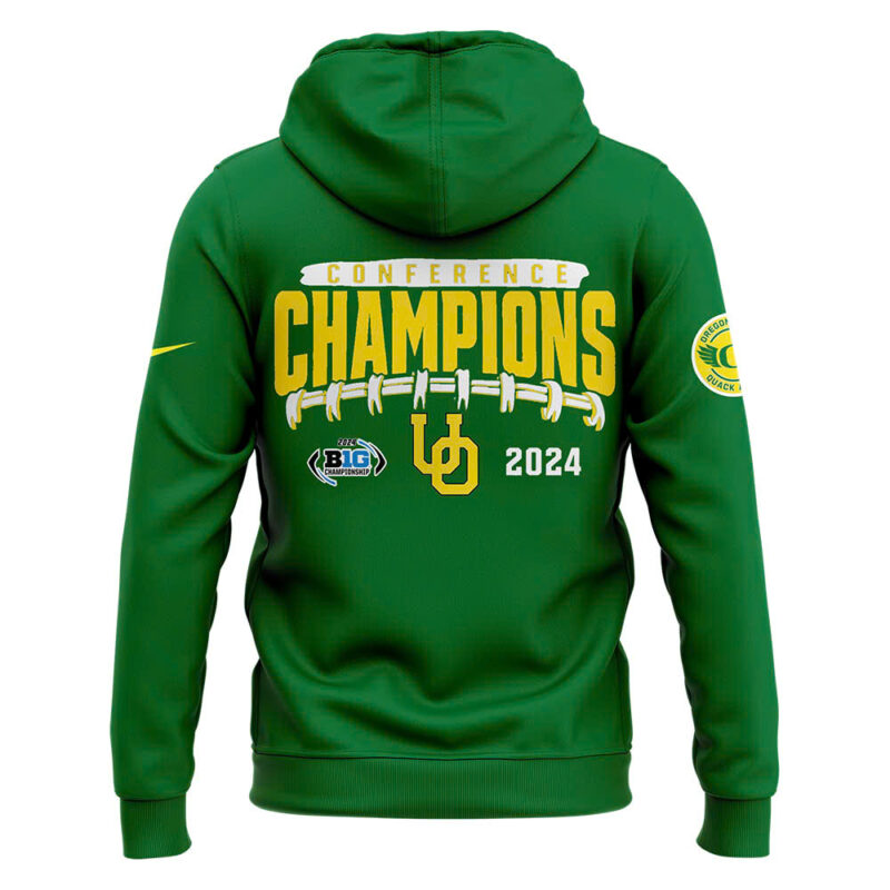 Oregon Ducks 2024 Big Ten Football Conference Champions Premium Edition Hoodie - Image 3