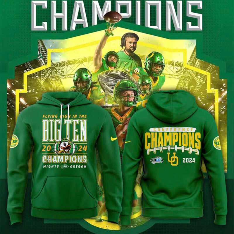 Oregon Ducks 2024 Big Ten Football Conference Champions Premium Edition Hoodie