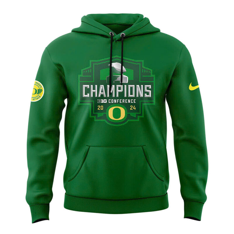 Oregon Ducks 2024 Big Ten Football Conference Champions Hoodie - Image 2