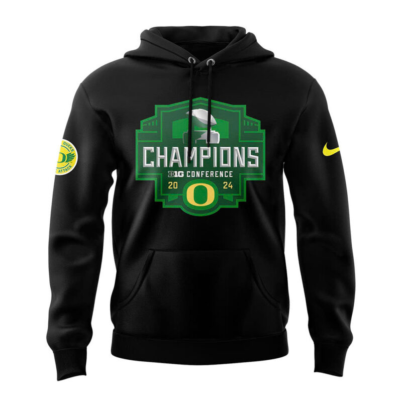 Oregon Ducks 2024 Big Ten Football Conference Champions Hoodie - Image 2
