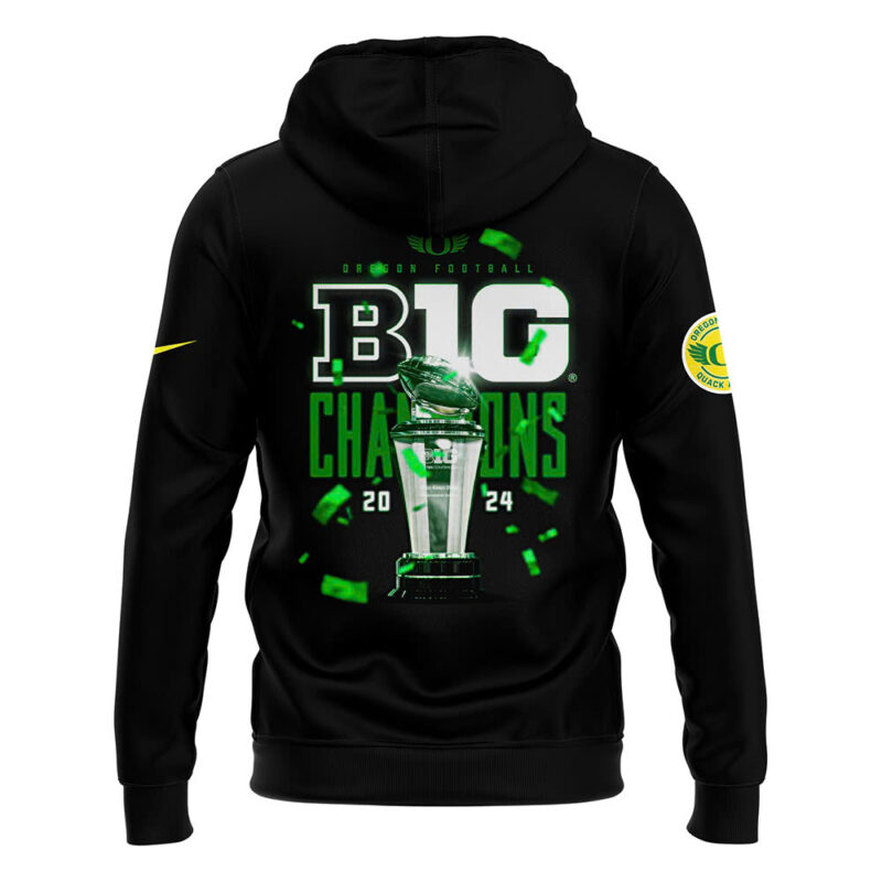 Oregon Ducks 2024 Big Ten Football Conference Champions Hoodie - Image 3